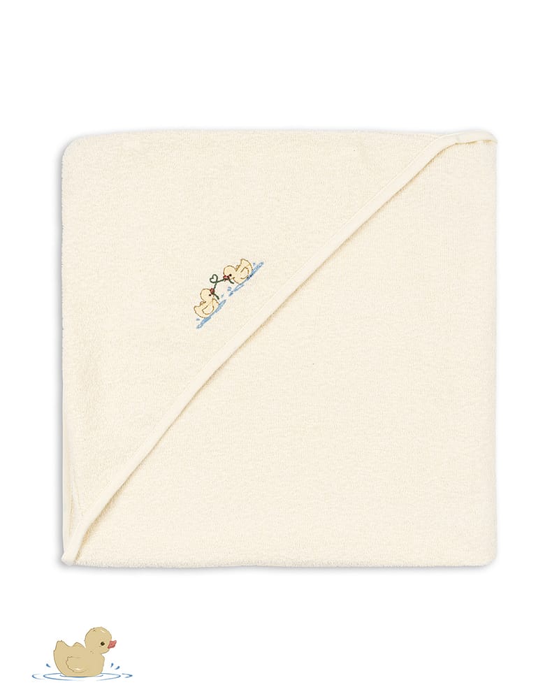 Badehåndkle Baby m/ Hette 75x75 cm - Øko Bomullsfrotté | Figo Baby Towel GOTS