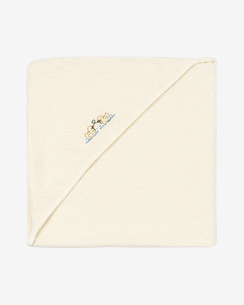Badehåndkle Baby m/ Hette 75x75 cm - Øko Bomullsfrotté | Figo Baby Towel GOTS