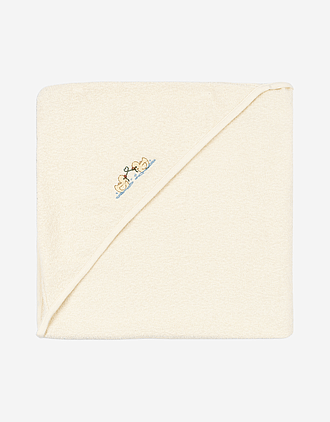 Badehåndkle Baby m/ Hette 75x75 cm - Øko Bomullsfrotté | Figo Baby Towel GOTS