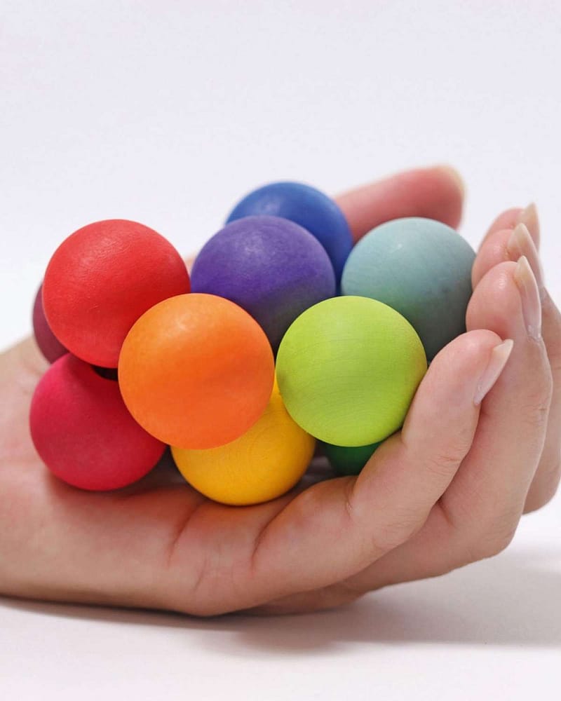 Babyleke Gripekuler - Fidget leke baby 0+| Rainbow Beads Grasper
