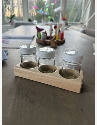 Holder til glasskrukker - Liten / 3 Glass Inkludert