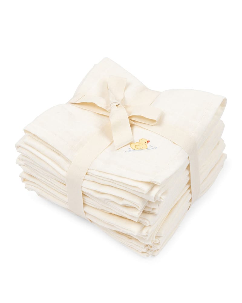 Gulpekluter 10pk - 100% Øk. Musselin - 65 x 65 cm | Nuvoli