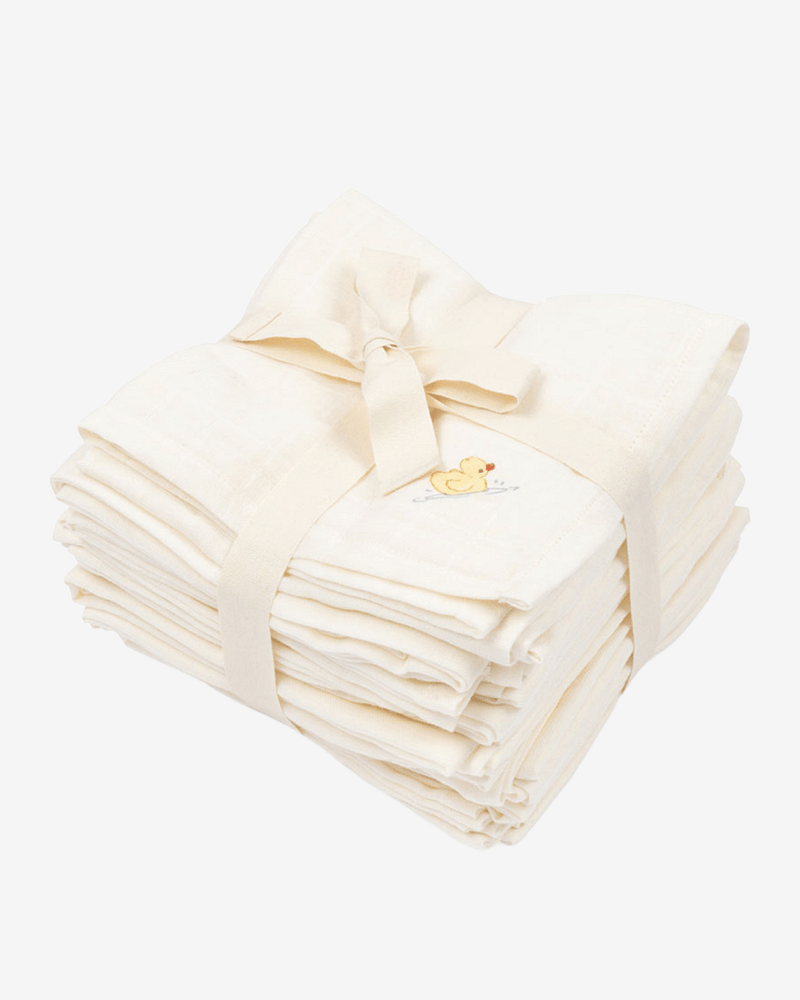 Gulpekluter 10pk - 100% Øk. Musselin - 65 x 65 cm | Nuvoli
