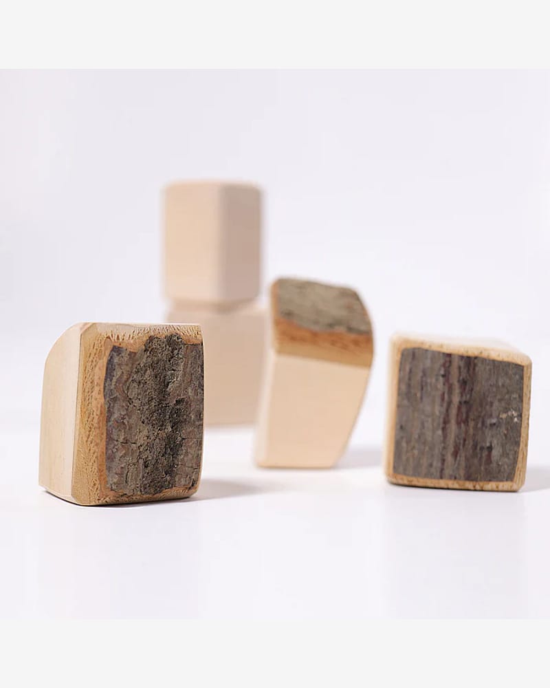 Treklosser med bark, Store 15stk - Barn 0år+ | Natural Blocks