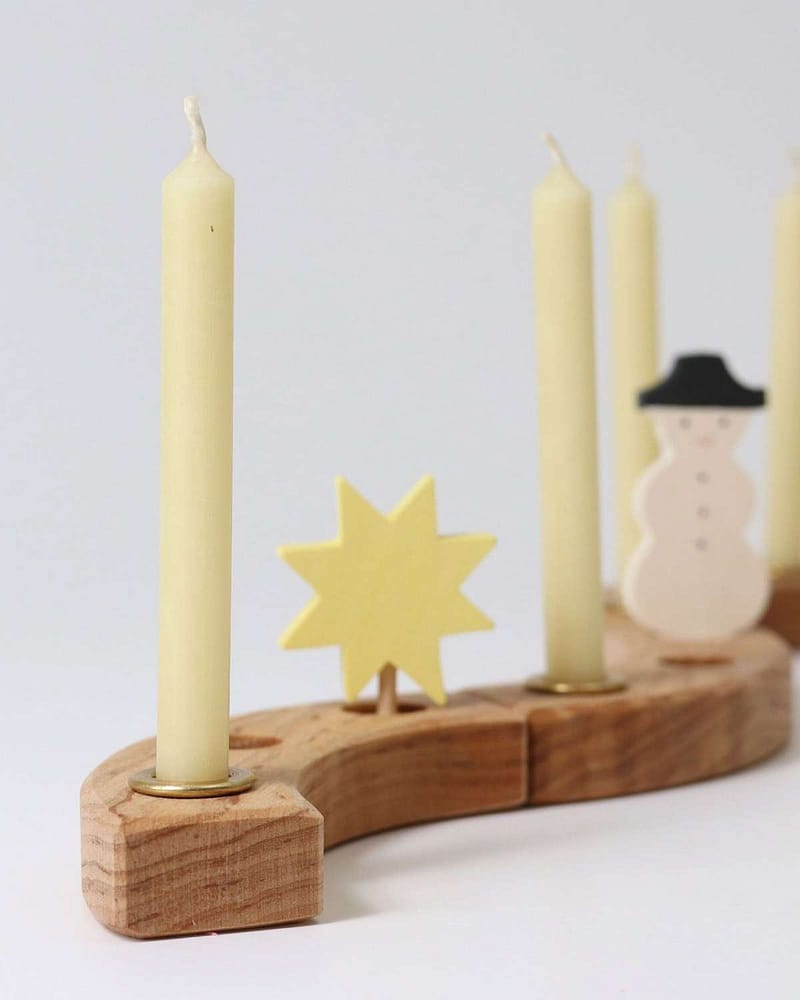 Lys til Bursdagsring - 12pk - 100% Naturlig Bivoks | Grimms Lysestake