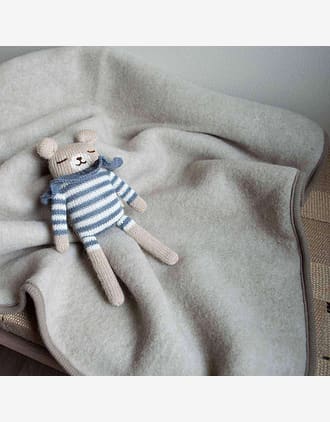 Babyteppe i ullfleece, ubehandlet ull – 80x100cm