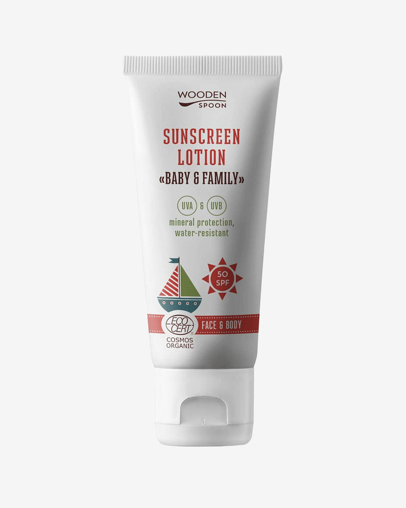 Solkrem Baby & Family SPF50 - Mineral, 100% Naturlig - Trygg for Nyfødt | 100ml