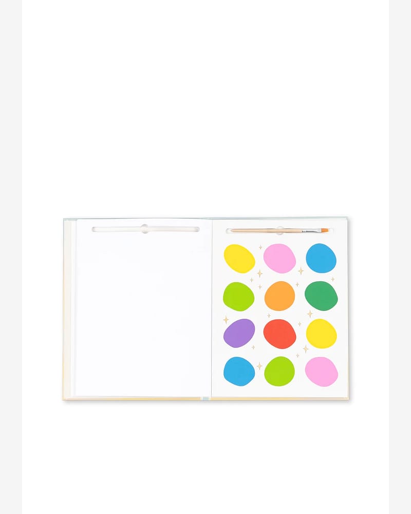 Vannmalebok Barn - Gjenbrukbar med Pensel | Rainbow Watercolor Book