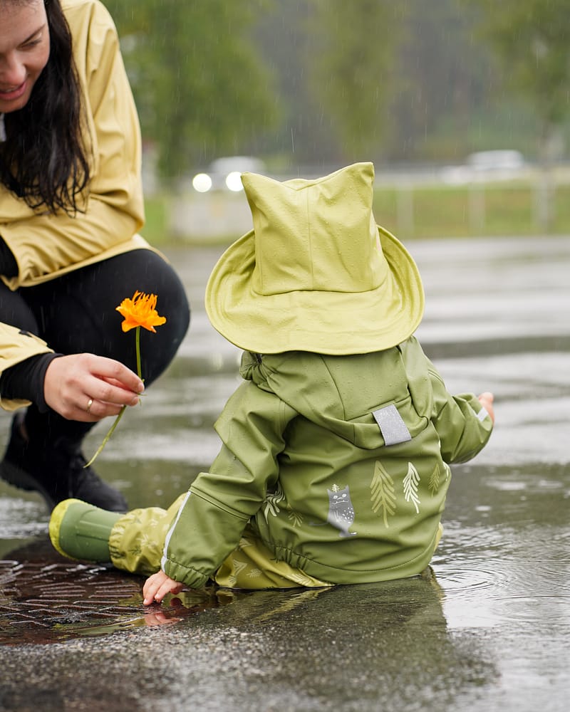 Sydvest Barn M/ Fleecefôr og øreklaffer | Vanntett 10.000