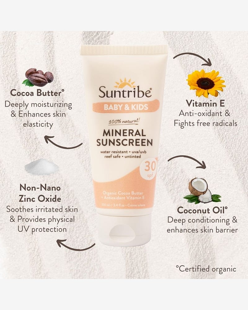 Solkrem Baby & Barn SPF30 - Mineral,100% Naturlig - Miljøvennlig | 100ml