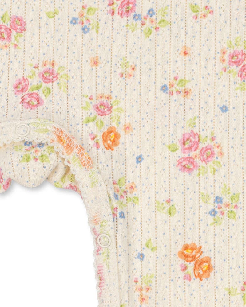 Heldress - 100% Øko Bomull, Pointelle | Minnie Onesie GOTS