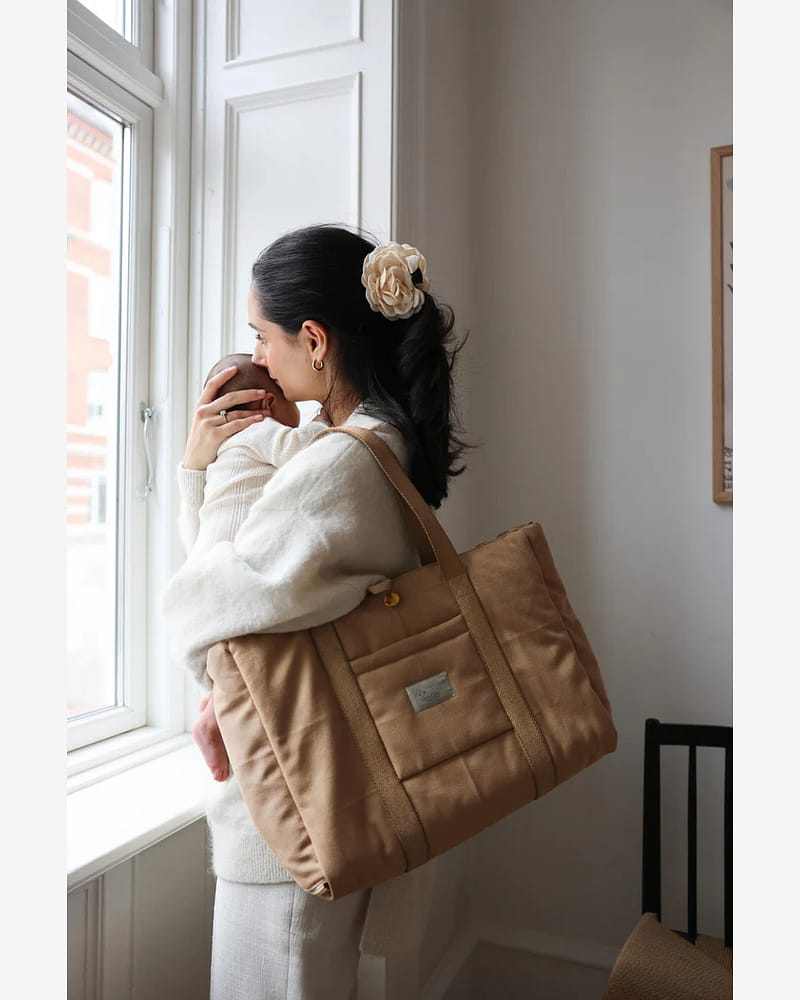 Stelleveske Utbrettbar 2i1 - Øk. Bomull | Vognkroker inkludert