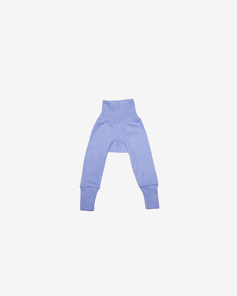 Bukse Rib m/ høyt liv – 45% Bomull, 35% Merino, 20% Silke – Ubehandlet Ull