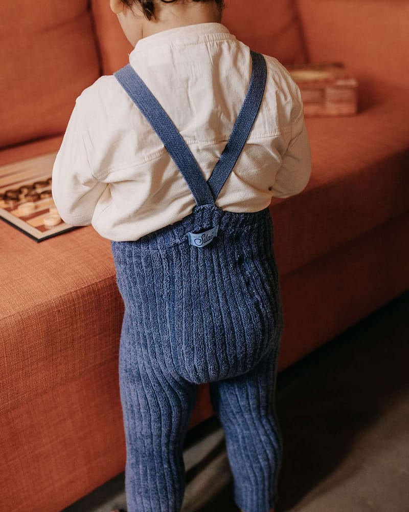 Strømpebukse Teddy Ribb - u/ fot, m/ seler | Granny Footless Tights