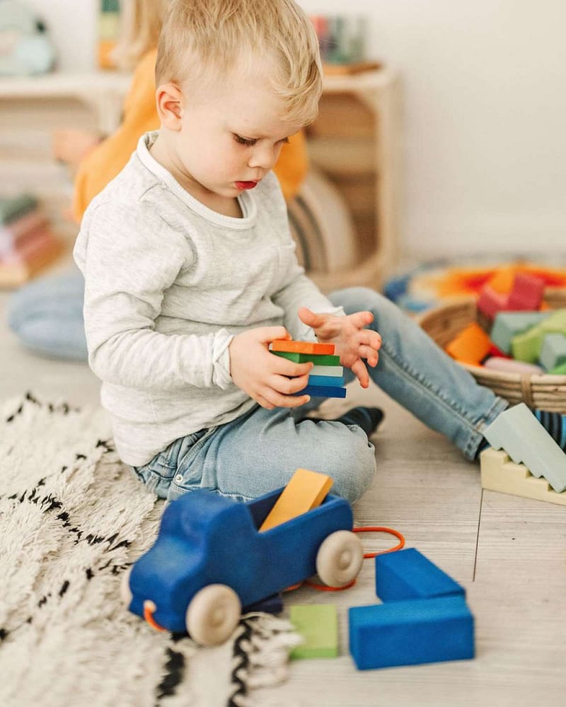 Lekebil Draleke m/ Klosser - Stor, 22 cm | Pull Along Truck