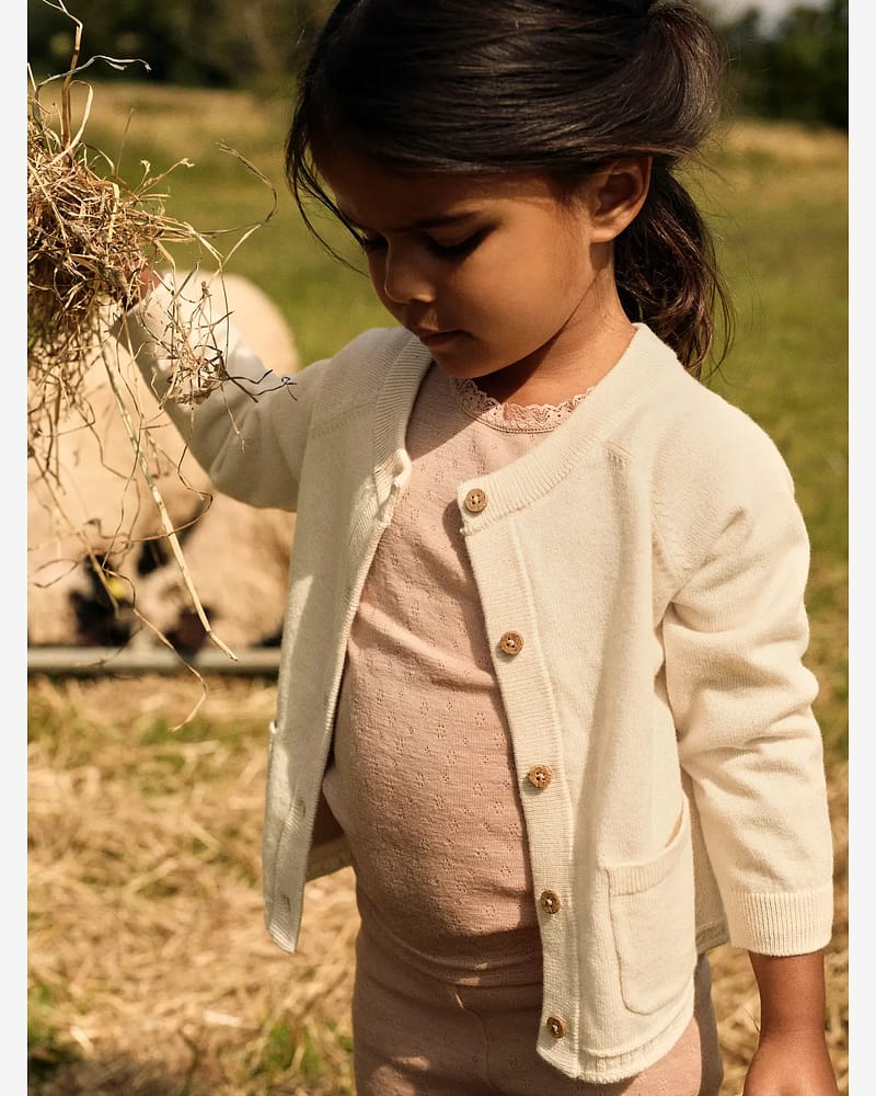 Cardigan i Ull - Turtledove Melange