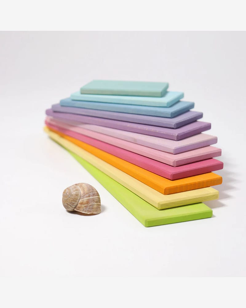 Pastel Planker - Stableleke i Tre | Montessori Leker