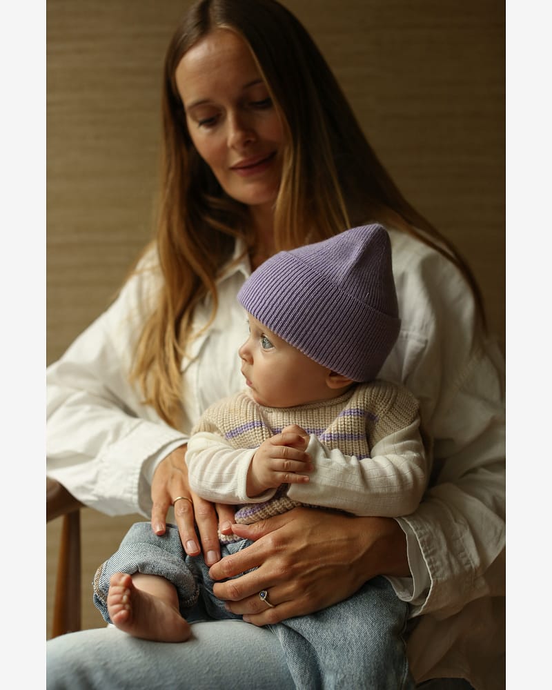 Ull Beanie barn – 100% Merino, Ubehandlet | Ribb Lue Newborn Fonzie
