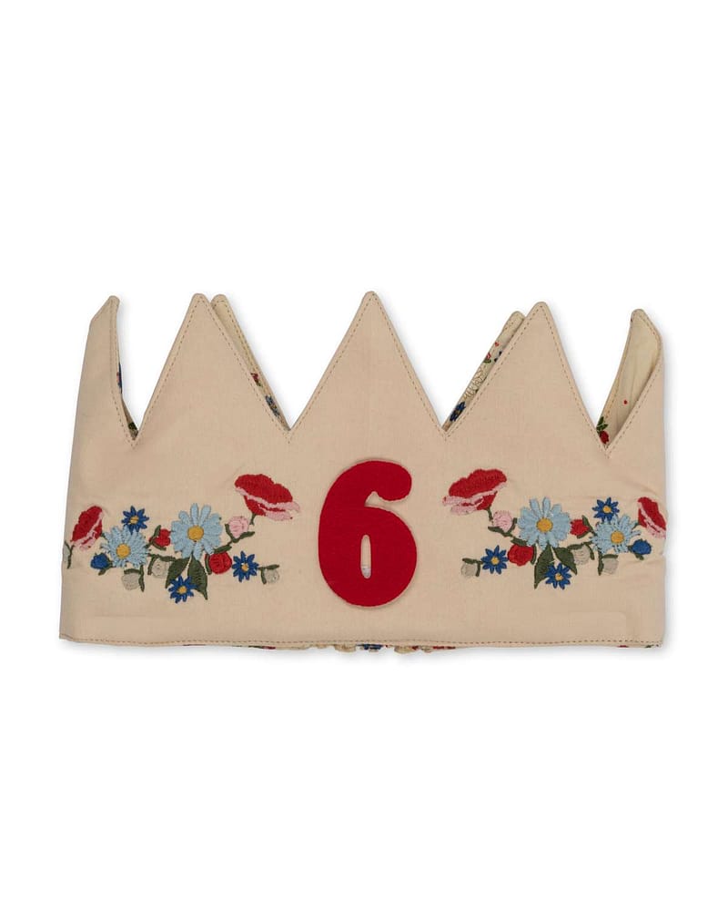 Bursdagskrone Barn 1-9år - Økologisk & Resirkulert | Fabric Birthday Crown