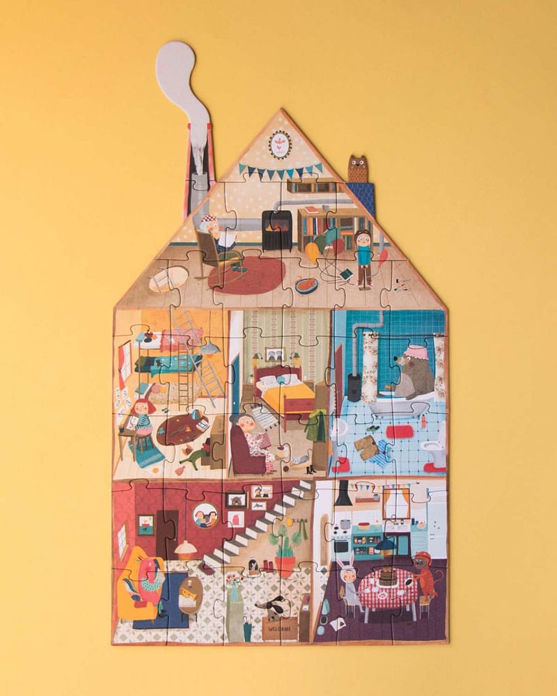Puslespill 2i1 - Reversibelt Puslespill Barn 5år+ | Welcome to my Home!