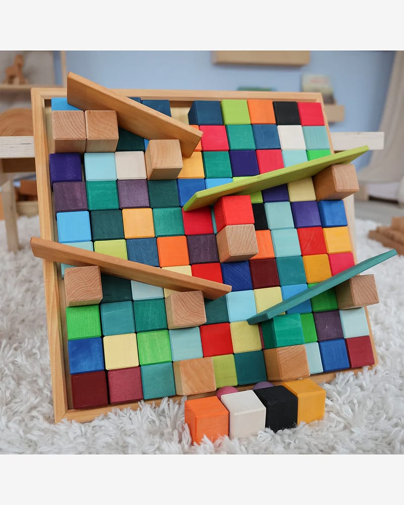 Pastel Planker - Stableleke i Tre | Montessori Leker