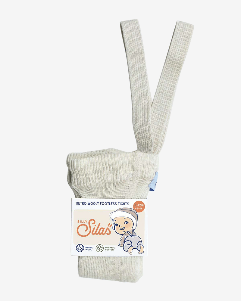 Ullstrømpebukse u/ føtter m/ sele | Wooly Footless Tights