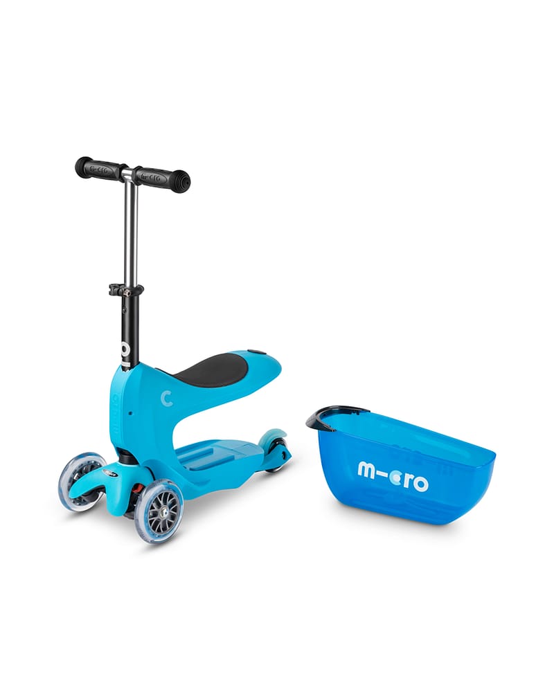 Sparkesykkel og Løpesykkel M/ Foreldrehåndtak - Micro Mini2go Deluxe Plus | 18m-5år