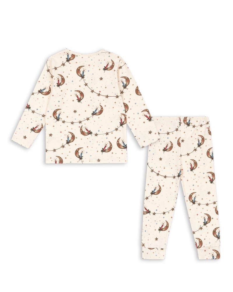 Pysjamas Barn - Trøye og Bukse - Øko Bomull | Julepysj Basic Blouse/Pants Set