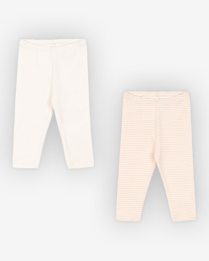 2pk Leggings Baby - Øko Bomull | Fio Pants - Gavepakke