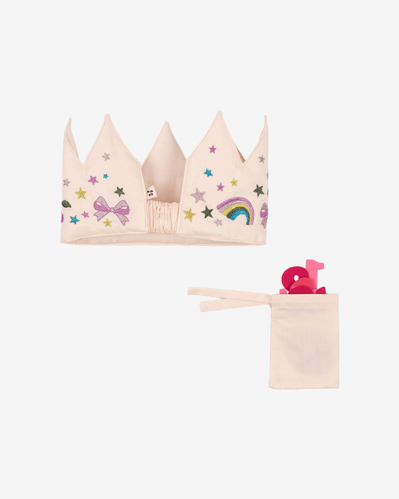 Bursdagskrone Barn 1-9år - Økologisk & Resirkulert | Fabric Birthday Crown