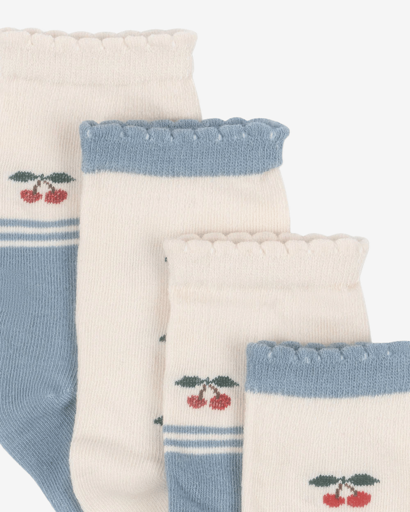 Sokker 2pk m/ Kirsebær Mønster | Cherry Sosks