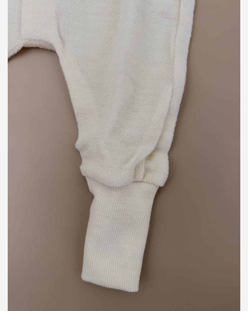 Pysjamas uten Føtter i ullfrotte - ubehandlet ull
