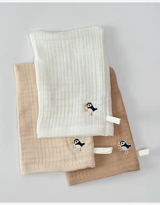 Lunni - Vaskehanske 3pk - 100% Øko. Musselin - Natural Mix
