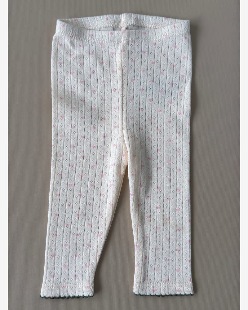 Leggings - 100% Øko Bomull, Pointelle | Minnie Pants GOTS