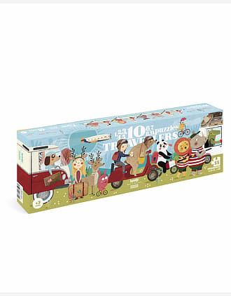 Puslespill og Tellelek "De Ti Reisende" - 10x Puslespill Barn 3år+ | 10 travellers