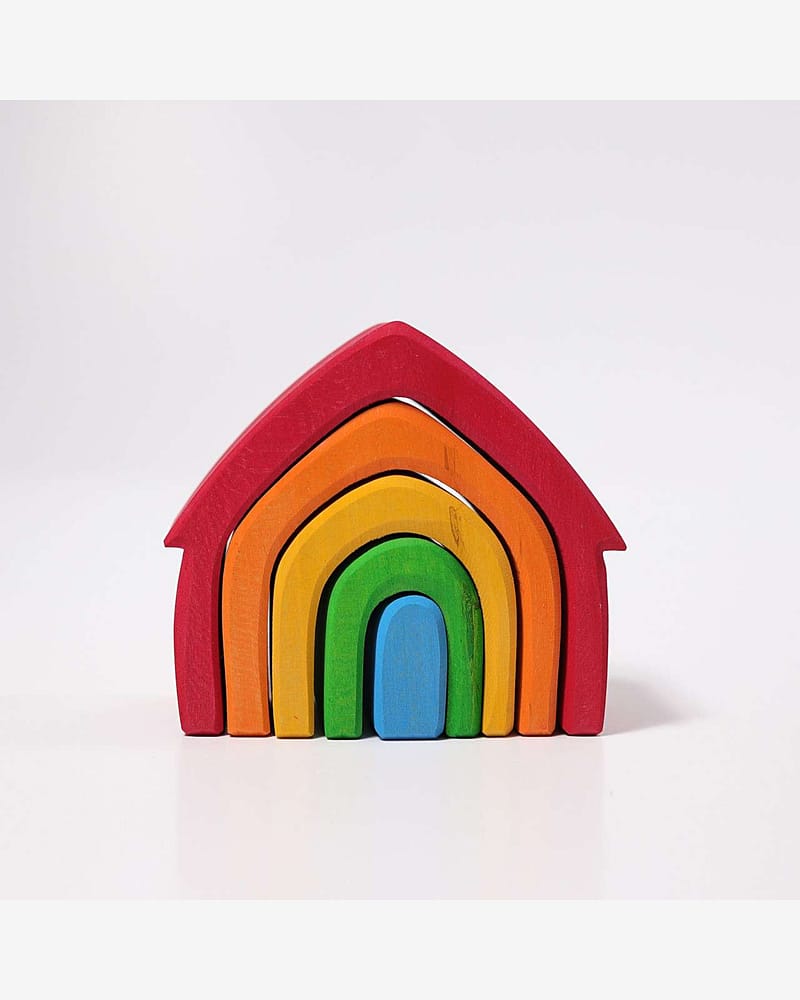 Regnbue-Hus - Stable og Lekeklosser 5 deler | Colorful House