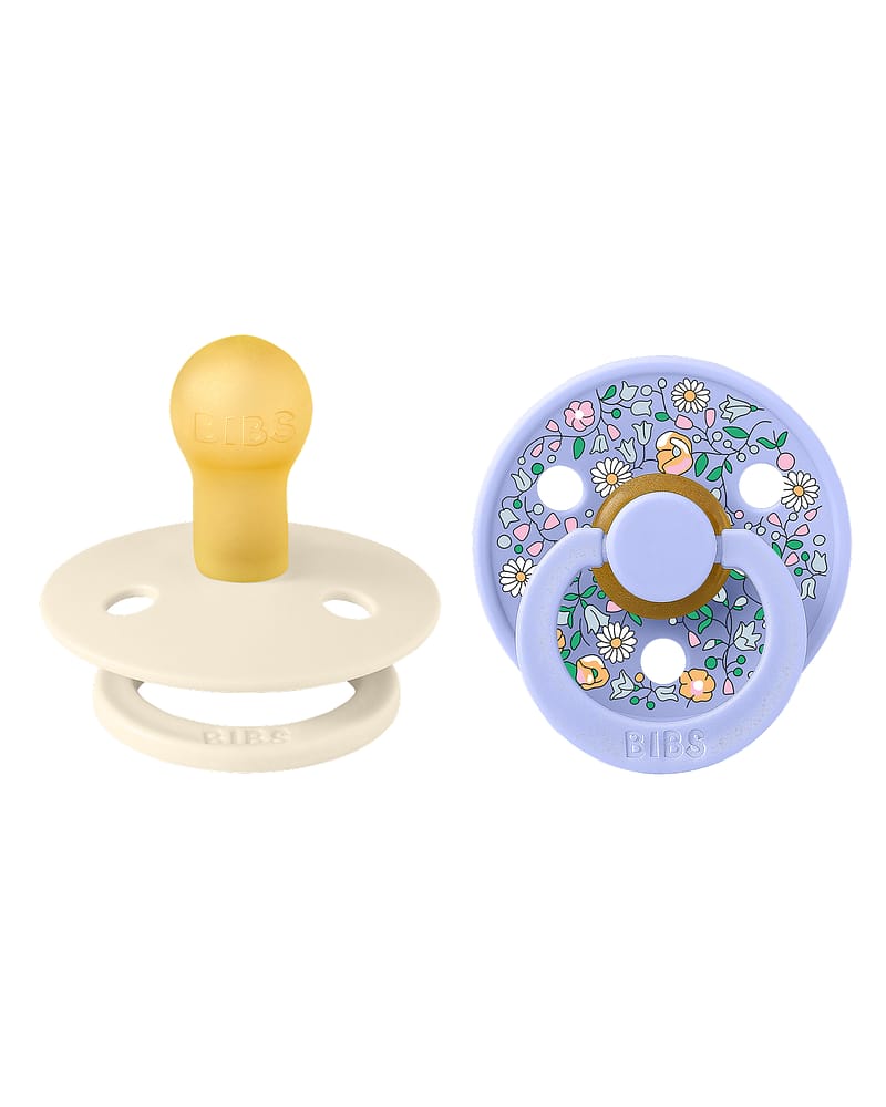 BIBS x Liberty Smokk 2pk, Round - Rund, Naturgummi
