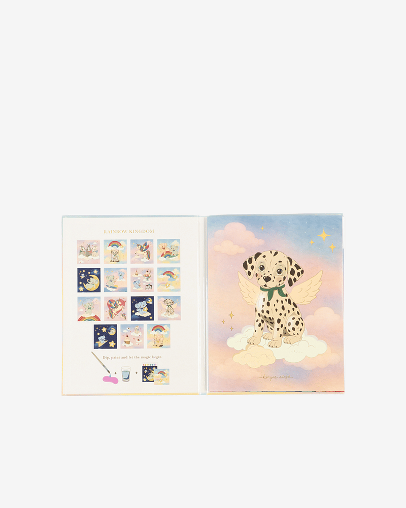 Vannmalebok Barn - Gjenbrukbar med Pensel | Rainbow Watercolor Book