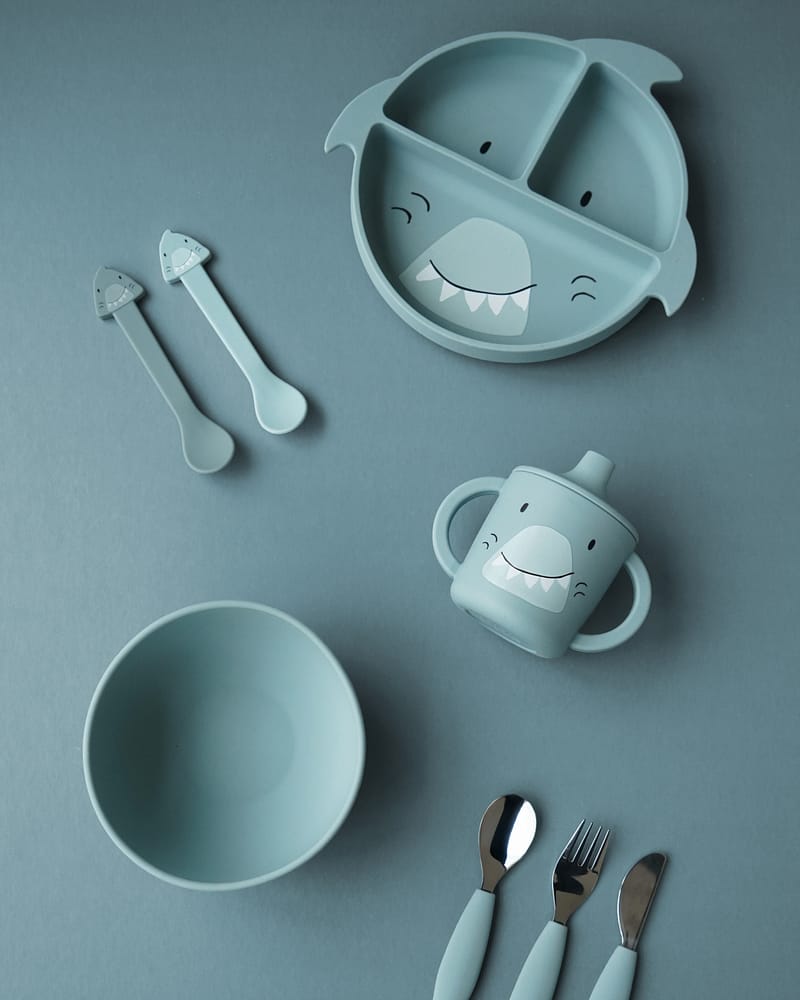 Tallerken med flere rom & Sugekopp - Silikon