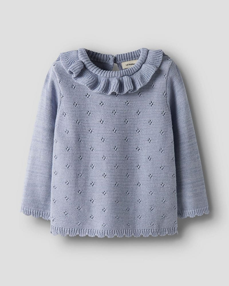 Genser Barn - Strikket 100% Øko Bomull | NMFLAGUNA LS KNIT LIL NOOS