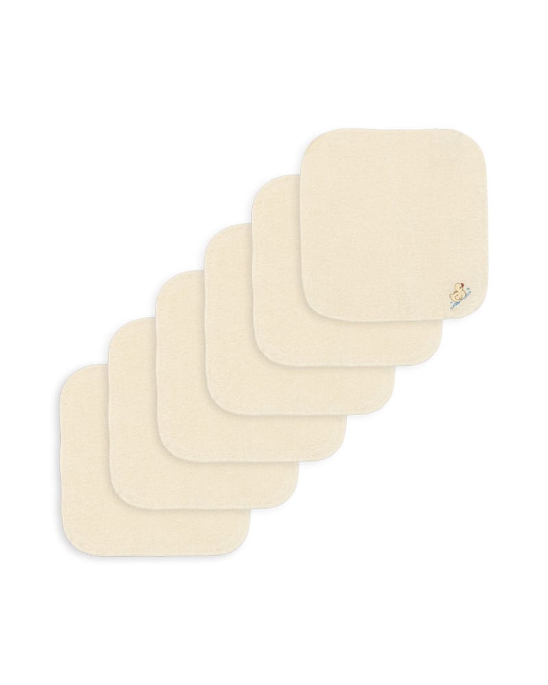 Gjenbrukbare Kluter 6pk, 25x25 cm - Øko Bomullsfrotté | Figo 6 Pack Terry Cloth GOTS