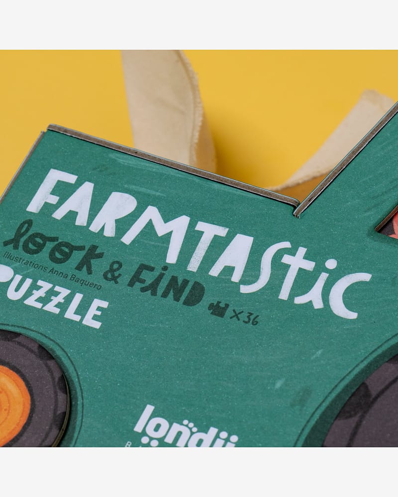 CHECK PRISE. Puslespill og "Hvor er..."-spill - 2i1 Puslespill Barn 3år+ | Farmtastic