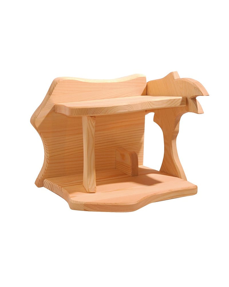 Stall til Julekrybbe - Håndlaget Treleke | Lengde: 24cm