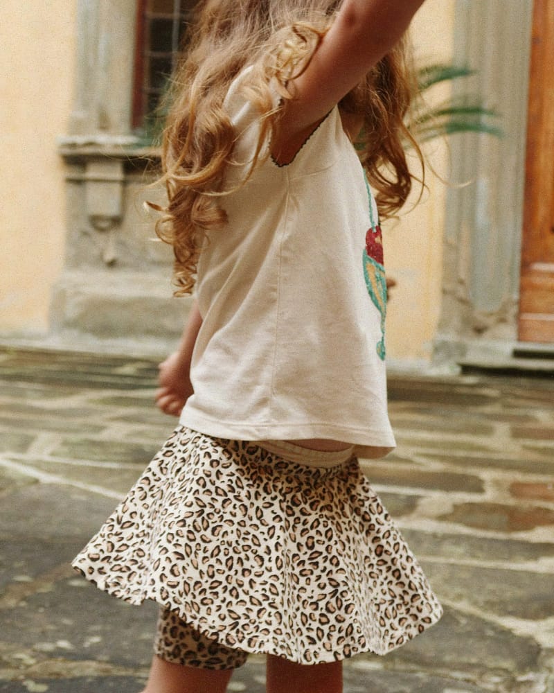 T Skjorte m/ Glitter Paljetter - 100% Øko Bomull | Famo Puff Tee GOTS