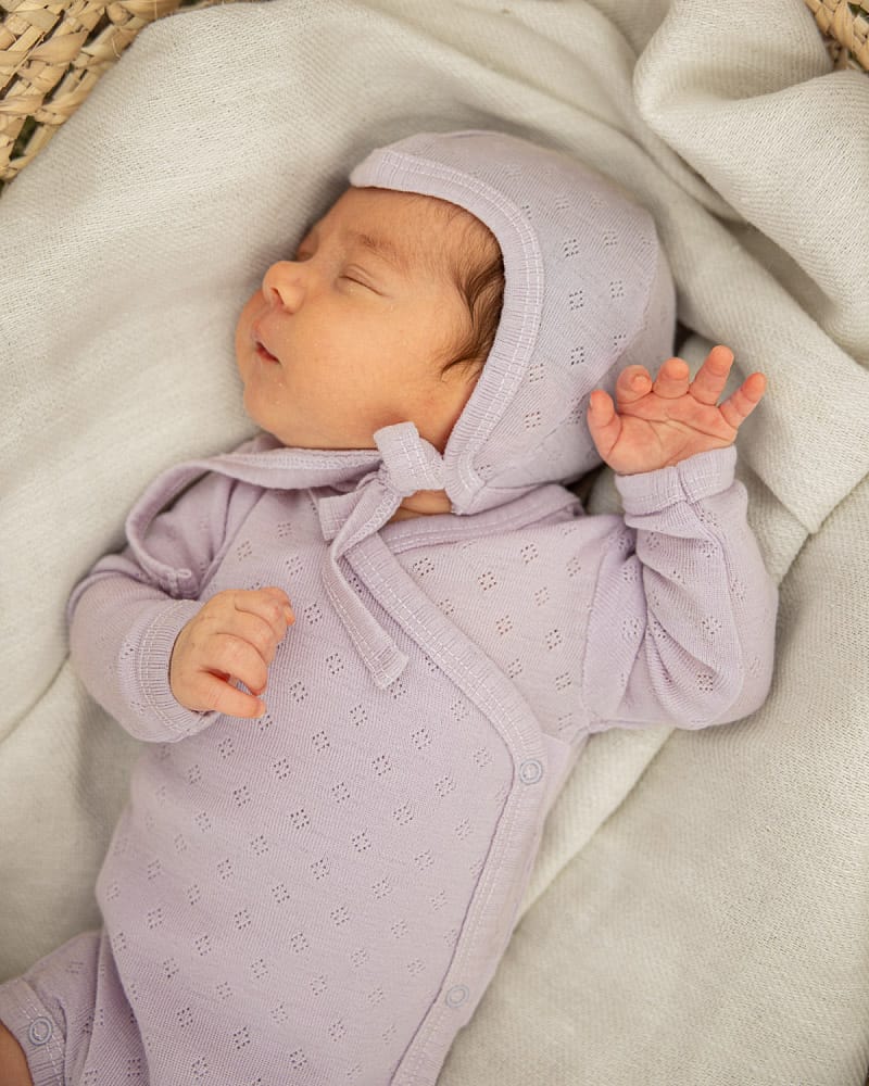 Omslagsbody Ull - 100% Merino, Pointelle | Ullbody Mini