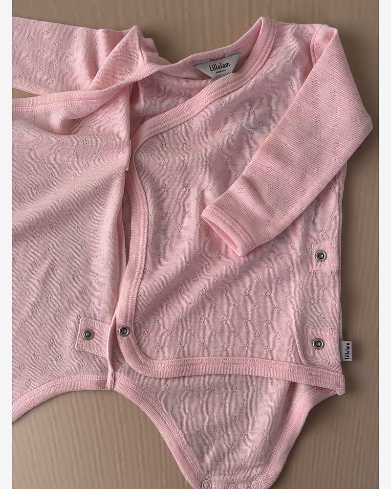 Omslagsbody Ull - 100% Merino, Pointelle | Ullbody Mini