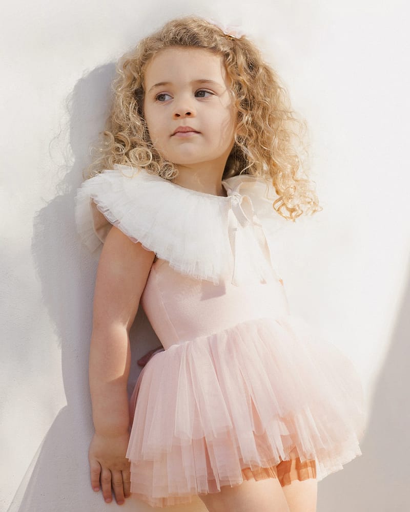 Krage i Tyll med Sløyfe - Ruffle Tulle Collar