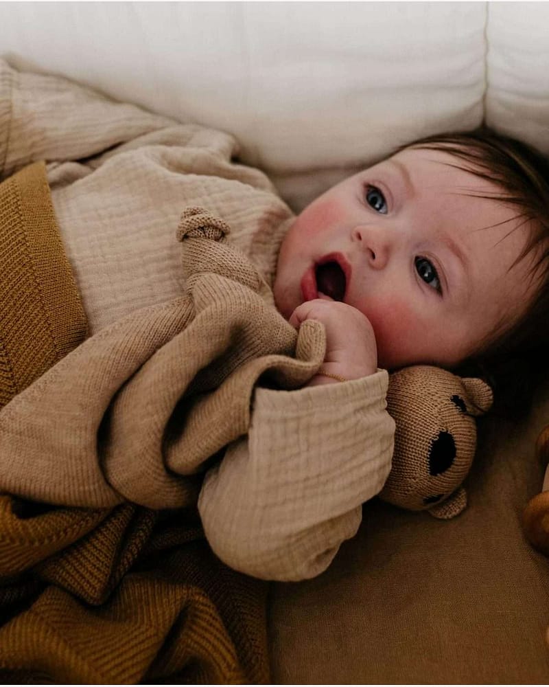 Babyteppe Ull, Tykt - 100% Merino, Ubehandlet | Freddie, Ochre