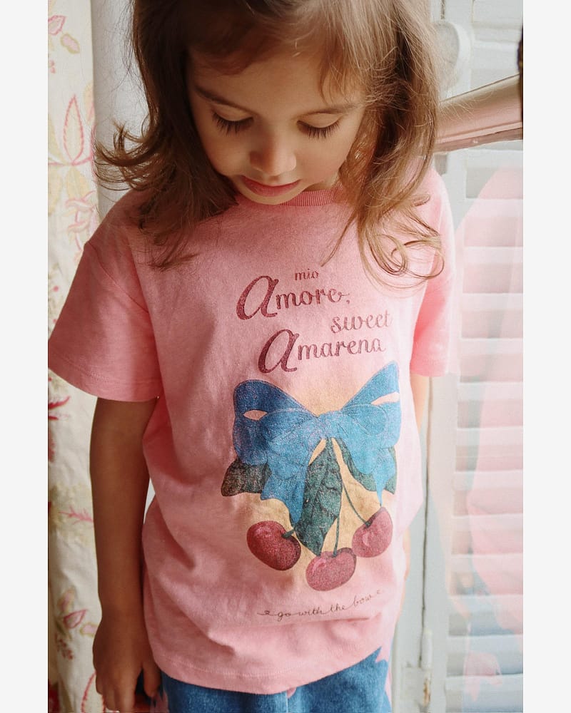 T Skjorte med Print - Øko Bomull og Lin | Era Tee
