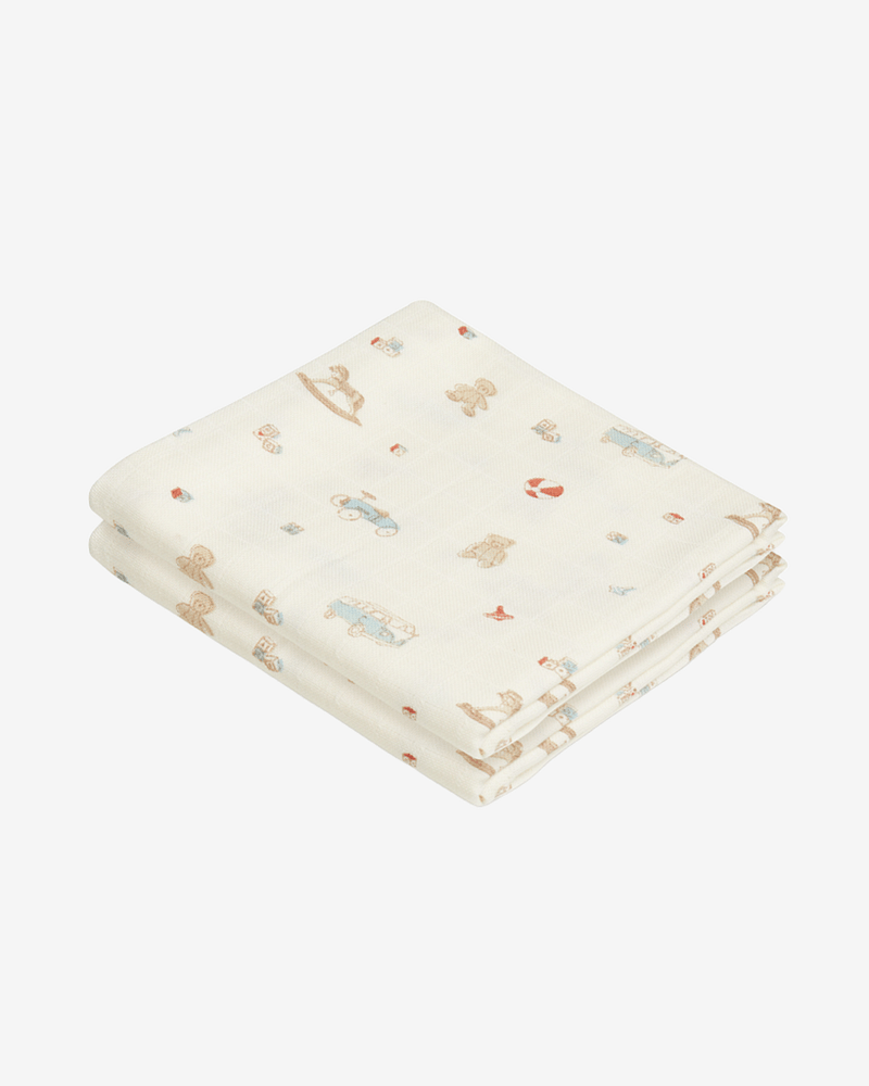 Gulpekluter Musselin 2pk - Økologisk | Gasskluter 70x70